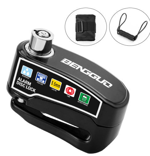 Motorcycle Brake Disc Lock with Alarm – 110 dB Siren, 6mm Pin & Aluminum Alloy