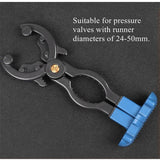 Gas Cylinder Valve Wrench – 45# Steel Alloy, Fits 24–50mm & Push-Button ABS Grip
