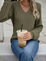 Enhanced Product Title: Joan™ - Stylish Ribbed V-Neck Sweatshirt for Women - Trendy and Comfortable Fashion Top

This optimized title includes relevant keywords while maintaining clarity and appeal for potential customers.
