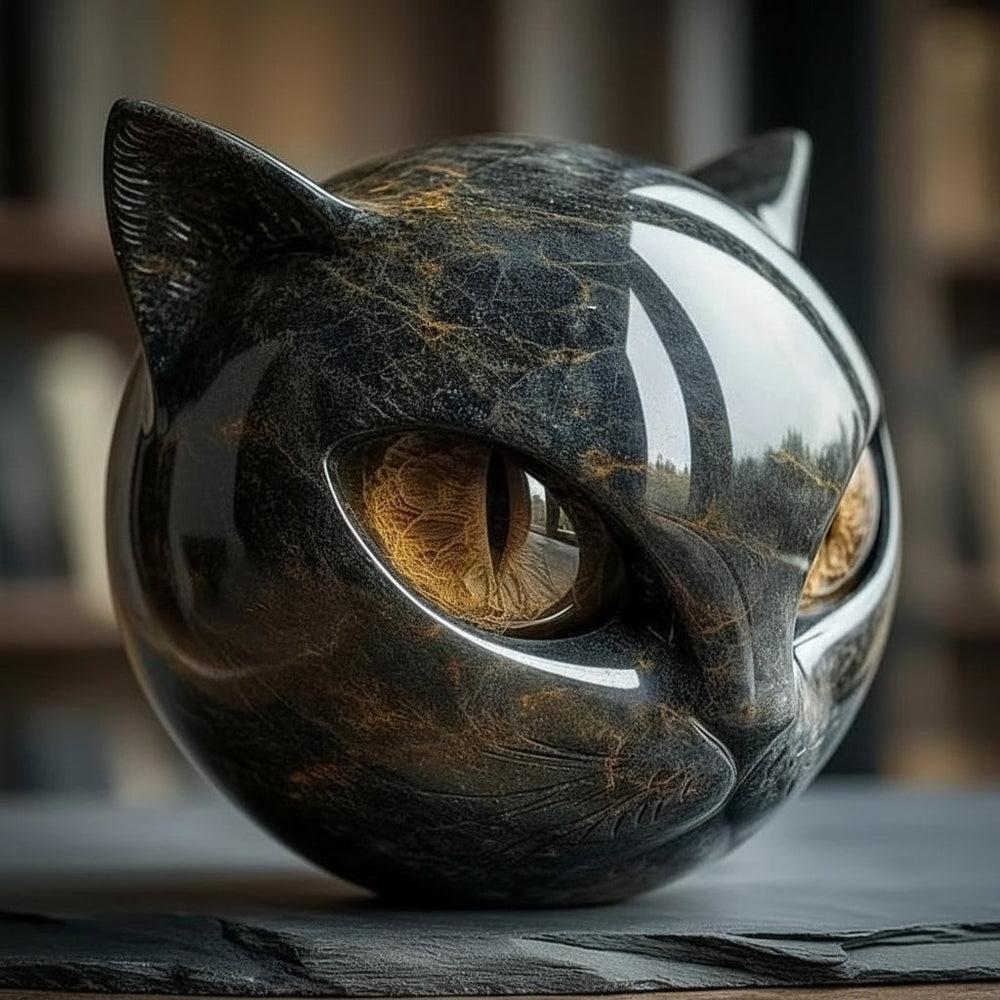 Decorative Cat Sculpture Unique Home Accent Modern Interiors