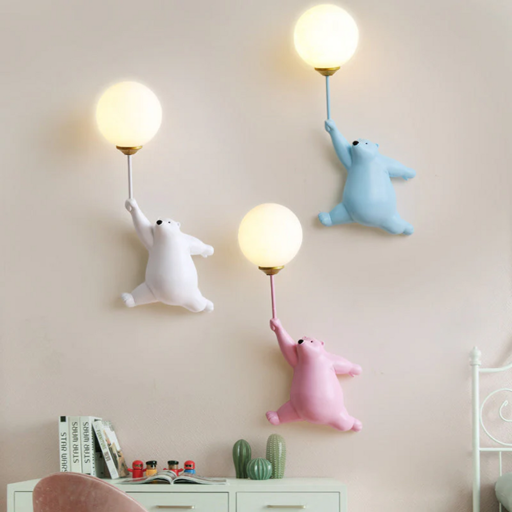 TeddyGlow LED Wall Lamp - Stylish Beer Design for Unique Home Decor