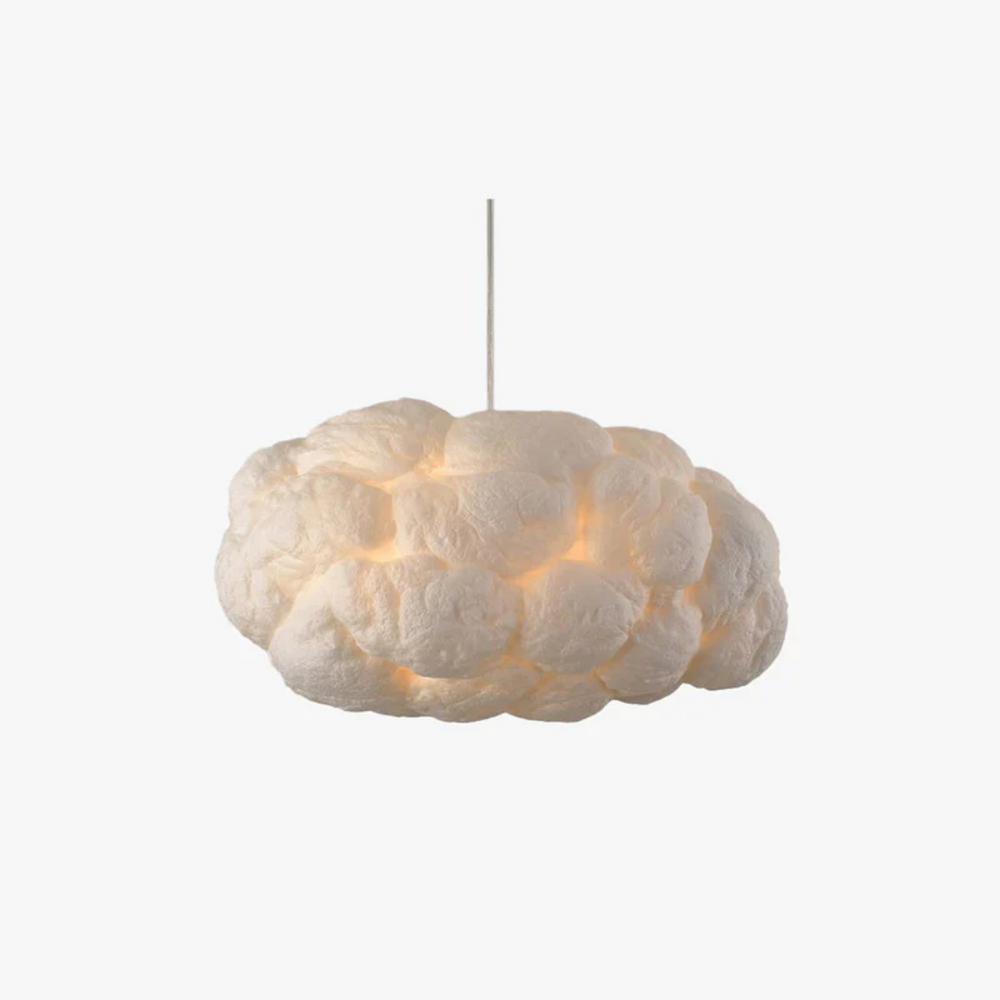 Nimbus Design Cloud LED Pendant Light - Modern White PVC & Cotton Fixture for Home Decor