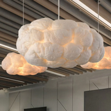 Nimbus Design Cloud LED Pendant Light - Modern White PVC & Cotton Fixture for Home Decor
