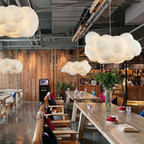 Nimbus Design Cloud LED Pendant Light - Modern White PVC & Cotton Fixture for Home Decor