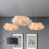Nimbus Design Cloud LED Pendant Light - Modern White PVC & Cotton Fixture for Home Decor