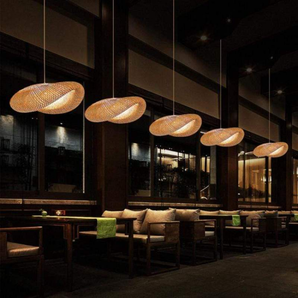 EcoSphere Bamboo Ball LED Pendant Lamp - Stylish & Sustainable Lighting Solution