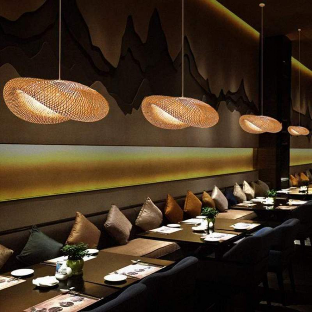 EcoSphere Bamboo Ball LED Pendant Lamp - Stylish & Sustainable Lighting Solution
