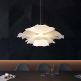 Elegant White Metal Flower Pendant Lamp - Sophia Design Lighting Fixture