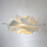 Elegant White Metal Flower Pendant Lamp - Sophia Design Lighting Fixture