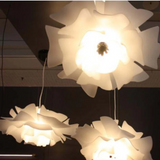 Elegant White Metal Flower Pendant Lamp - Sophia Design Lighting Fixture