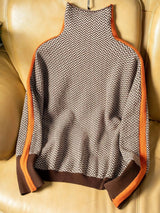 Clara Striped Turtleneck Sweater - Stylish & Cozy Women's Knitwear