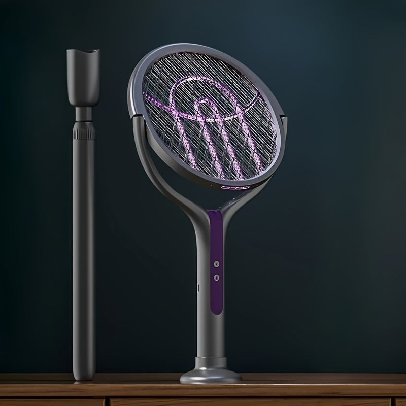 Electric Mosquito Swatter – Telescopic Handle, UV Light & USB Rechargeable