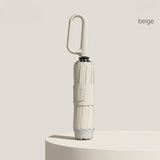 Compact Automatic Umbrella – Windproof Fiberglass, Reflective Strip & One-Button Open