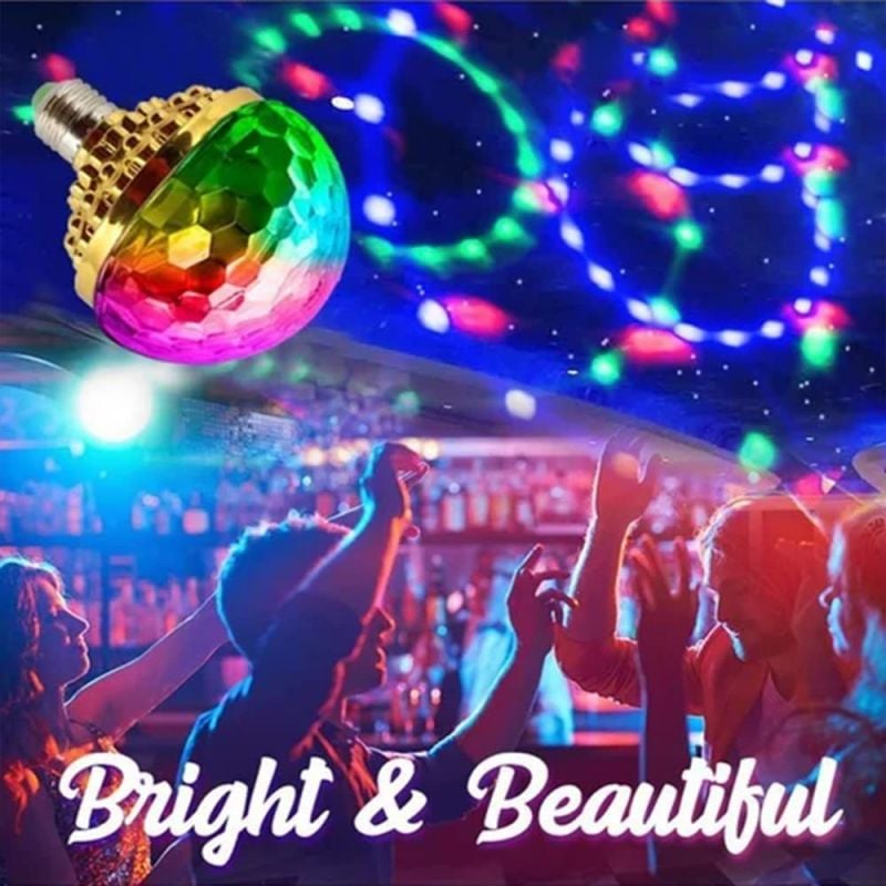 LED Party Light Bulb – E27, Multicolor Effects & Plug-and-Play