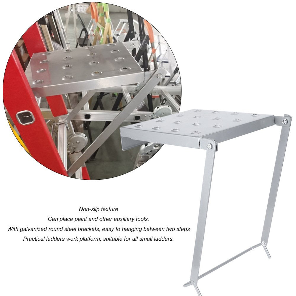Steel Ladder Platform – 150kg Capacity, Non-Slip Surface & Tool-Free Foldable