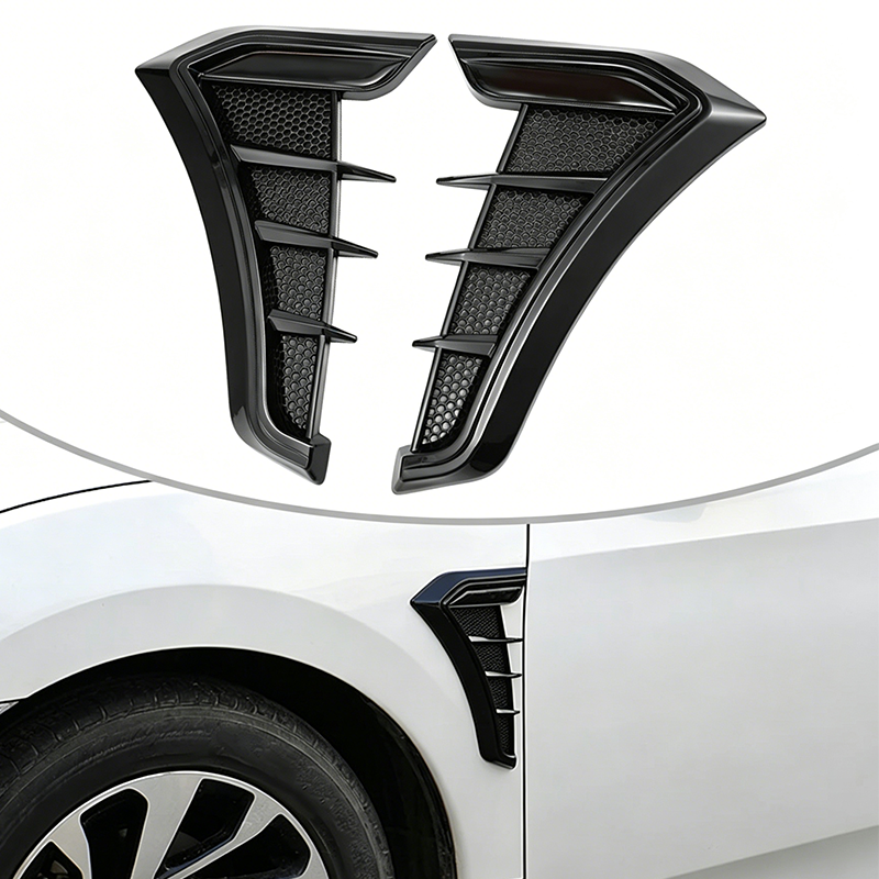 Carbon-Look Car Side Vents – Self-Adhesive, Weatherproof TPU & 24×17cm Pair