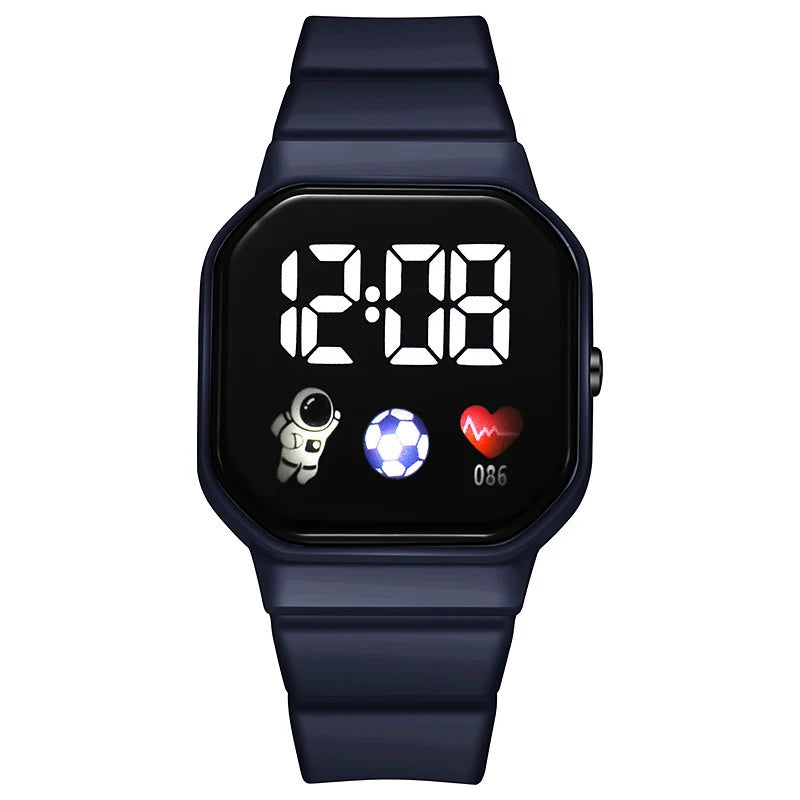 Waterproof Digital Sports Watch for Kids - Durable Silicone Strap, Backlit Dial & Stopwatch Function