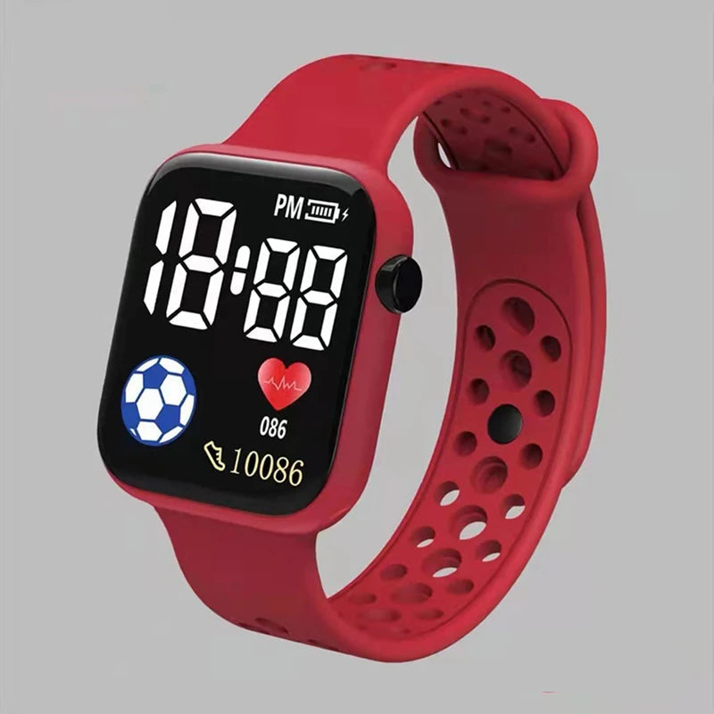 Waterproof Digital Sports Watch for Kids - Durable Silicone Strap, Backlit Dial & Stopwatch Function