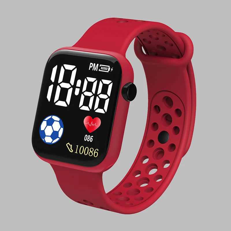 Waterproof Digital Sports Watch for Kids - Durable Silicone Strap, Backlit Dial & Stopwatch Function