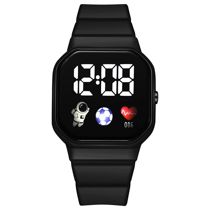 Waterproof Digital Sports Watch for Kids - Durable Silicone Strap, Backlit Dial & Stopwatch Function