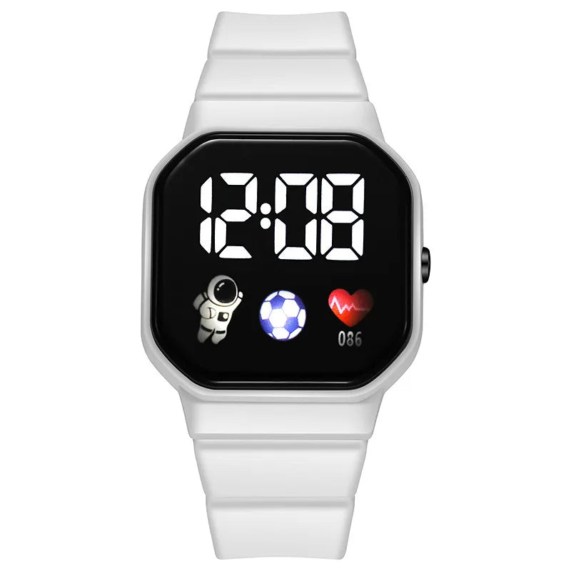 Waterproof Digital Sports Watch for Kids - Durable Silicone Strap, Backlit Dial & Stopwatch Function