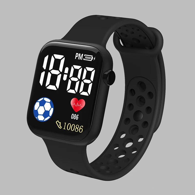 Waterproof Digital Sports Watch for Kids - Durable Silicone Strap, Backlit Dial & Stopwatch Function