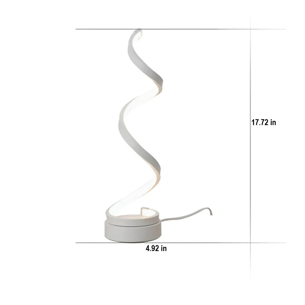 LumaSpiral Dimmable Modern Spiral Table Lamp - Stylish & Adjustable Lighting for Home Decor