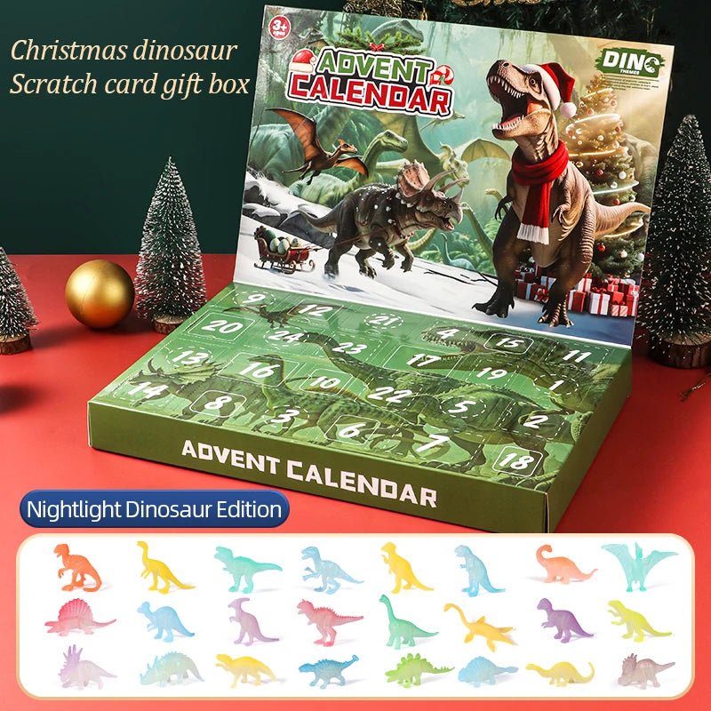 DINOQUEST 2025 Christmas Countdown Calendar - 24 Dino Toy Surprises for Kids