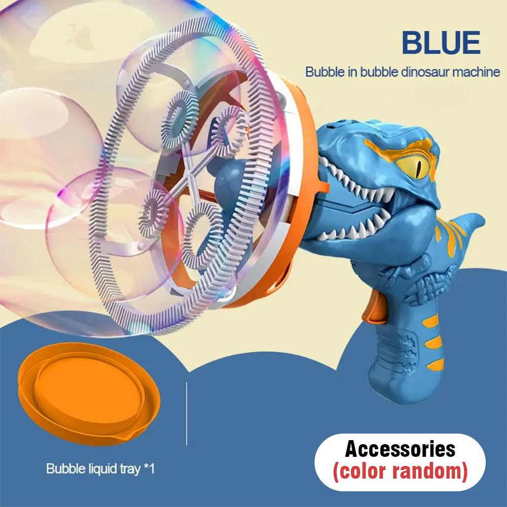 Dinosaur Bubble Gun - Fun & Colorful Bubble Blowing Toy for Kids - Perfect Outdoor Playtime Activity