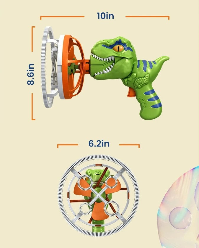 Dinosaur Bubble Gun - Fun & Colorful Bubble Blowing Toy for Kids - Perfect Outdoor Playtime Activity