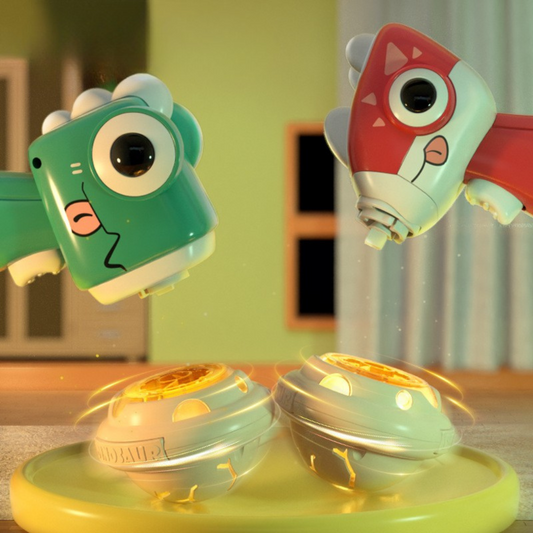 Dinosaur Spinning Top Launcher – Wind-Up Design & Fridge Magnet