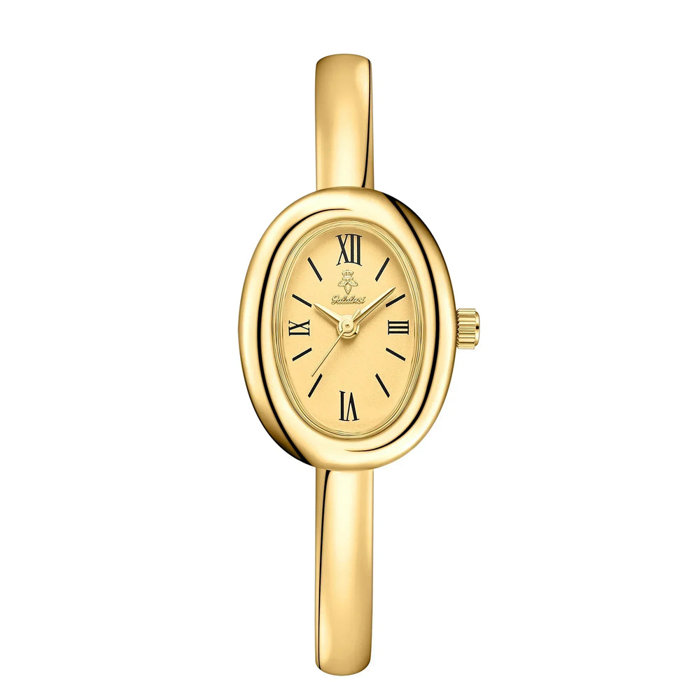 Elegant Oval Bangle Watch - Modern Classic Design for Timeless Style