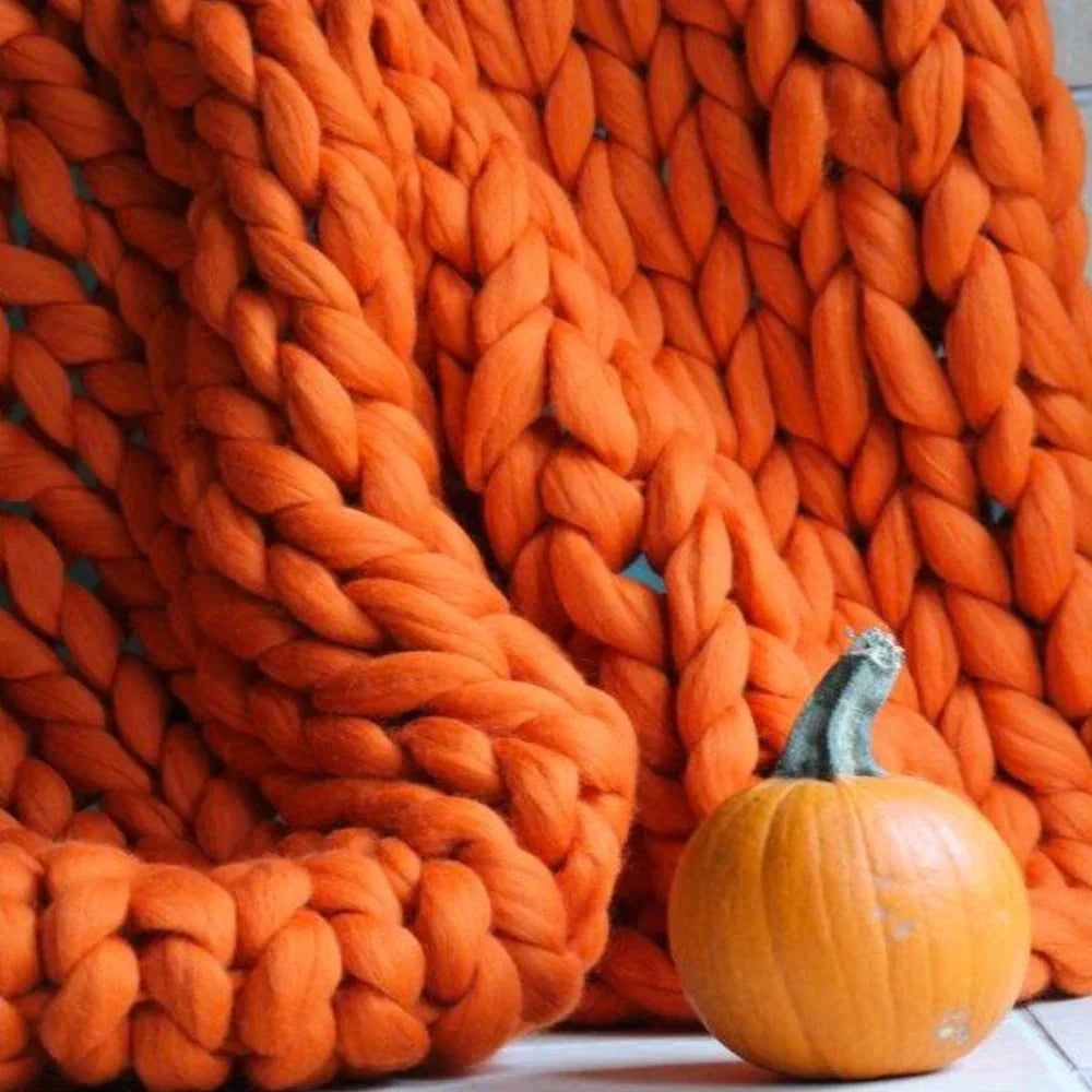DIY Chunky XL 1000g Wool Yarn for Cozy Blankets - LuxeWool Premium Quality