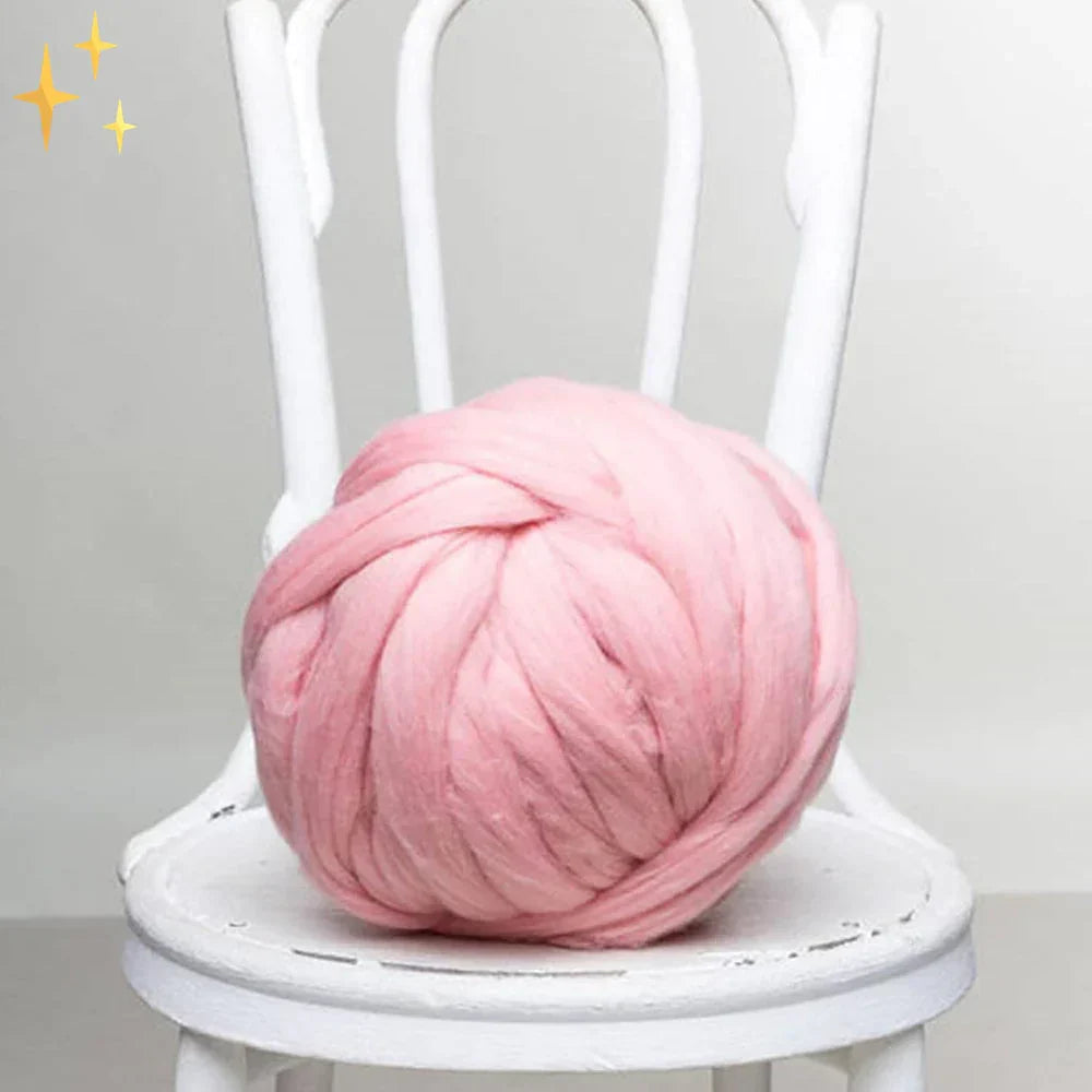 DIY Chunky XL 1000g Wool Yarn for Cozy Blankets - LuxeWool Premium Quality