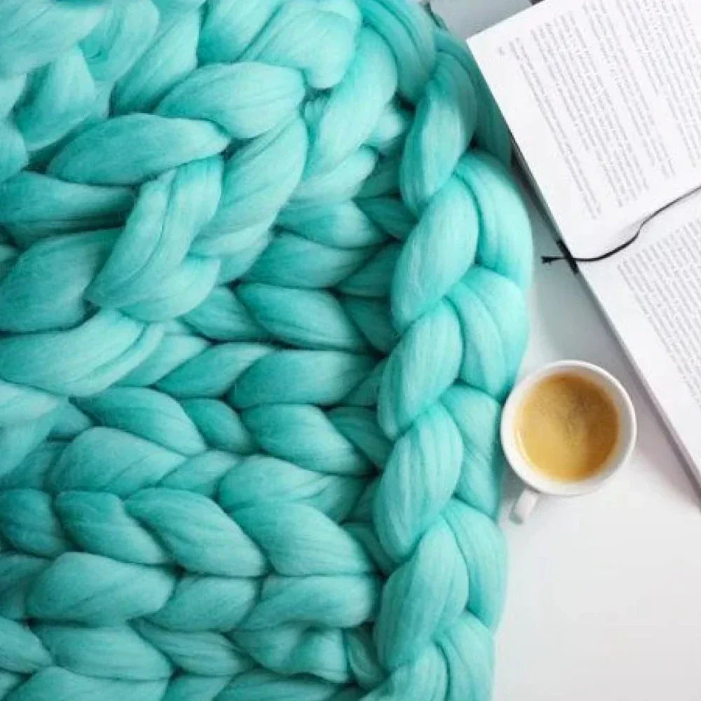DIY Chunky XL 1000g Wool Yarn for Cozy Blankets - LuxeWool Premium Quality