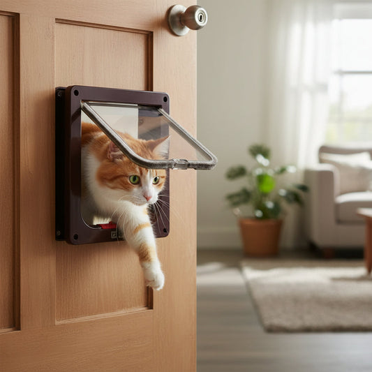 Dog & Cat Pet Door – 4-Way Locking, Weatherproof Design & Multiple Sizes