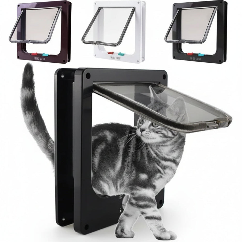 Dog & Cat Pet Door – 4-Way Locking, Weatherproof Design & Multiple Sizes