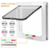 Dog & Cat Pet Door – 4-Way Locking, Weatherproof Design & Multiple Sizes