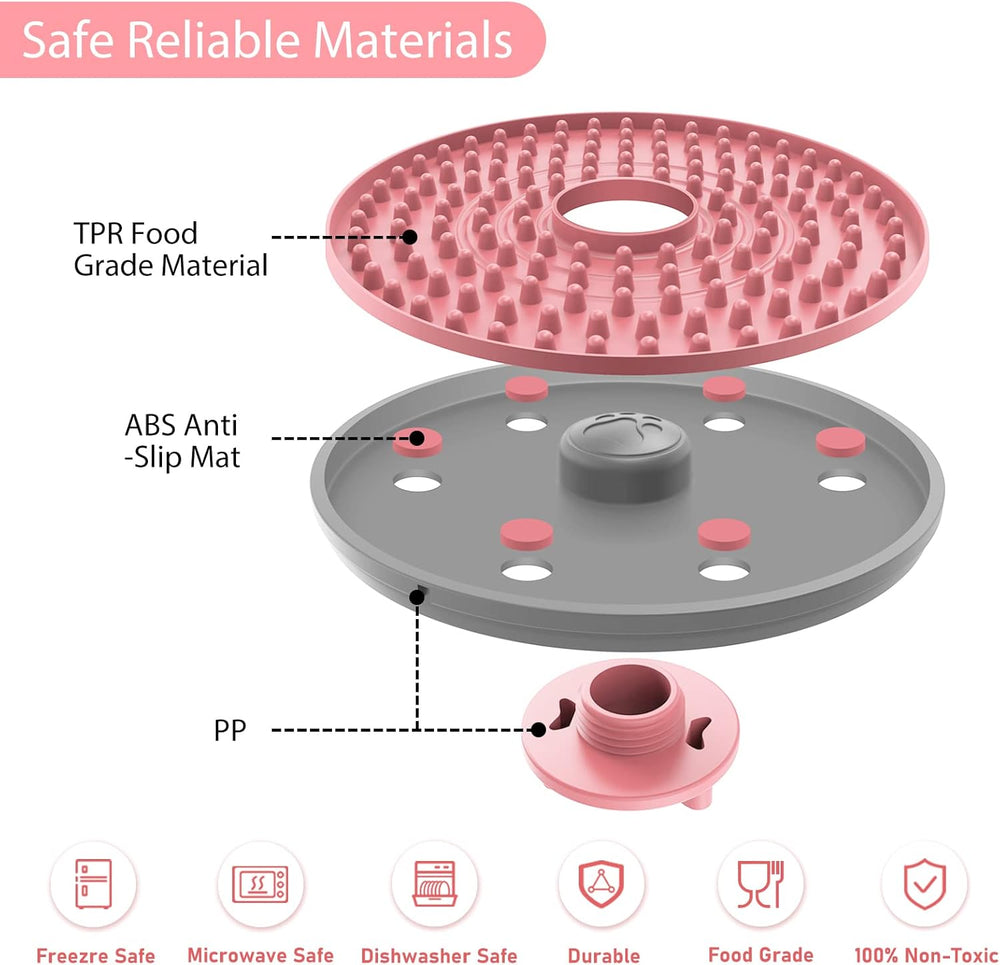 Dog Lick Mat - Anxiety Relief Feeding Bowl for Stress Reduction & Enrichment
