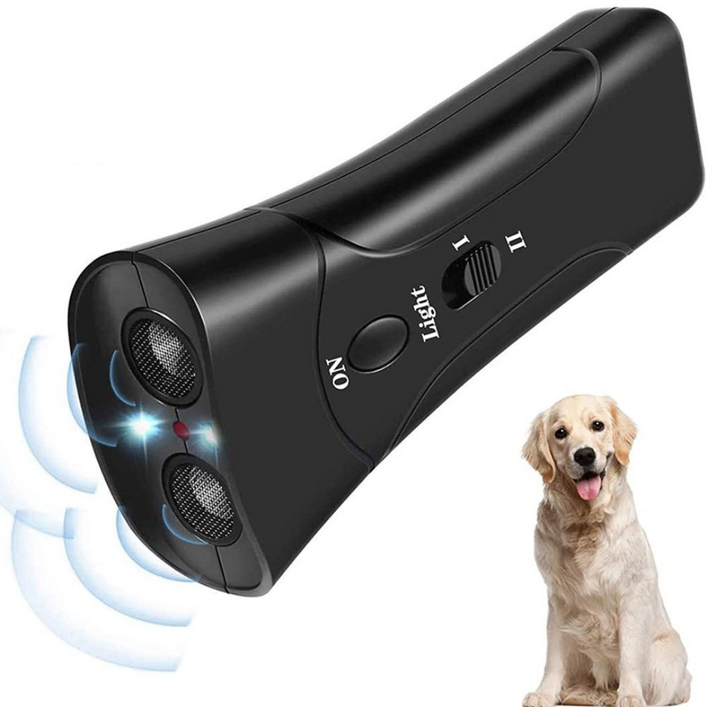 Ultrasonic Dog Bark Trainer – 15 m Range, 20-23 kHz & LED Light