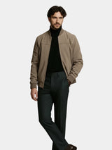 Men's longline bomber jacket, view 3