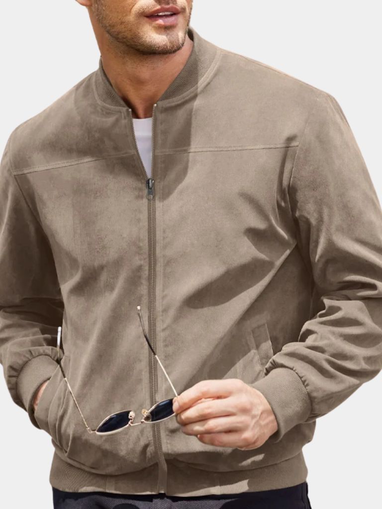Men's longline bomber jacket, view 5