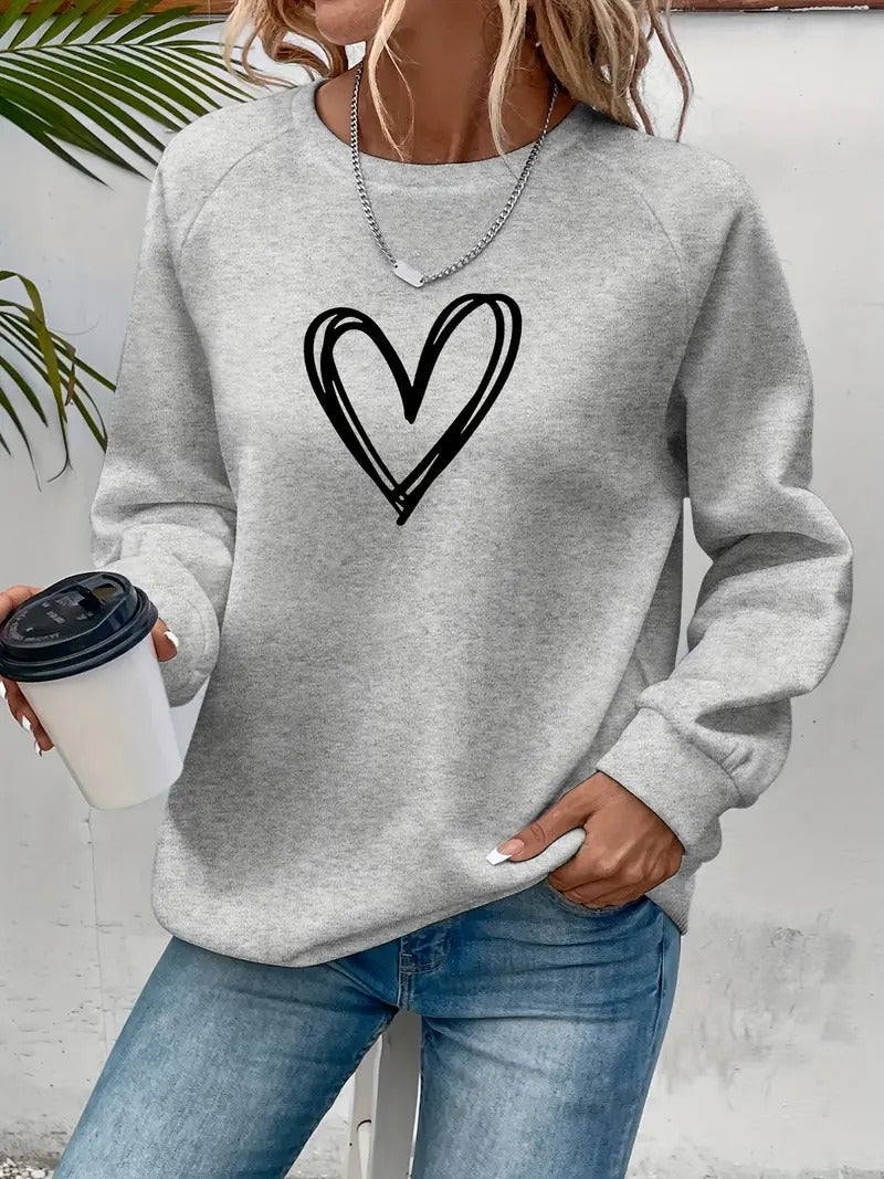 Enhanced Product Title: Heartzone Casual Sweatshirt with Heart Design - Stylish & Comfortable Women's Apparel

This title includes relevant keywords while maintaining clarity and appeal for potential customers.