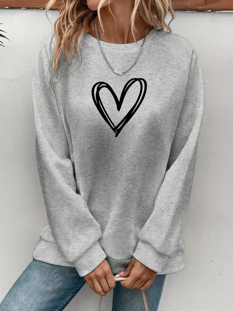 Enhanced Product Title: Heartzone Casual Sweatshirt with Heart Design - Stylish & Comfortable Women's Apparel

This title includes relevant keywords while maintaining clarity and appeal for potential customers.