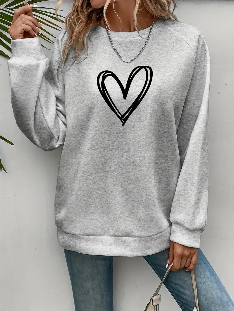 Enhanced Product Title: Heartzone Casual Sweatshirt with Heart Design - Stylish & Comfortable Women's Apparel

This title includes relevant keywords while maintaining clarity and appeal for potential customers.