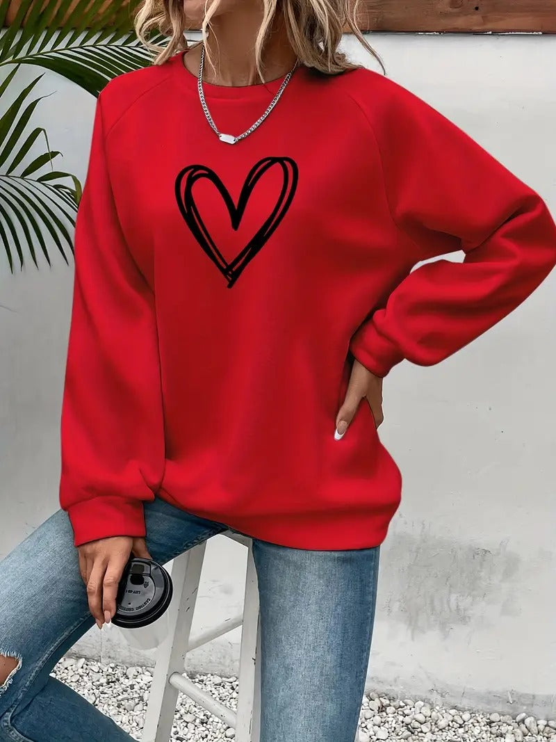 Enhanced Product Title: Heartzone Casual Sweatshirt with Heart Design - Stylish & Comfortable Women's Apparel

This title includes relevant keywords while maintaining clarity and appeal for potential customers.