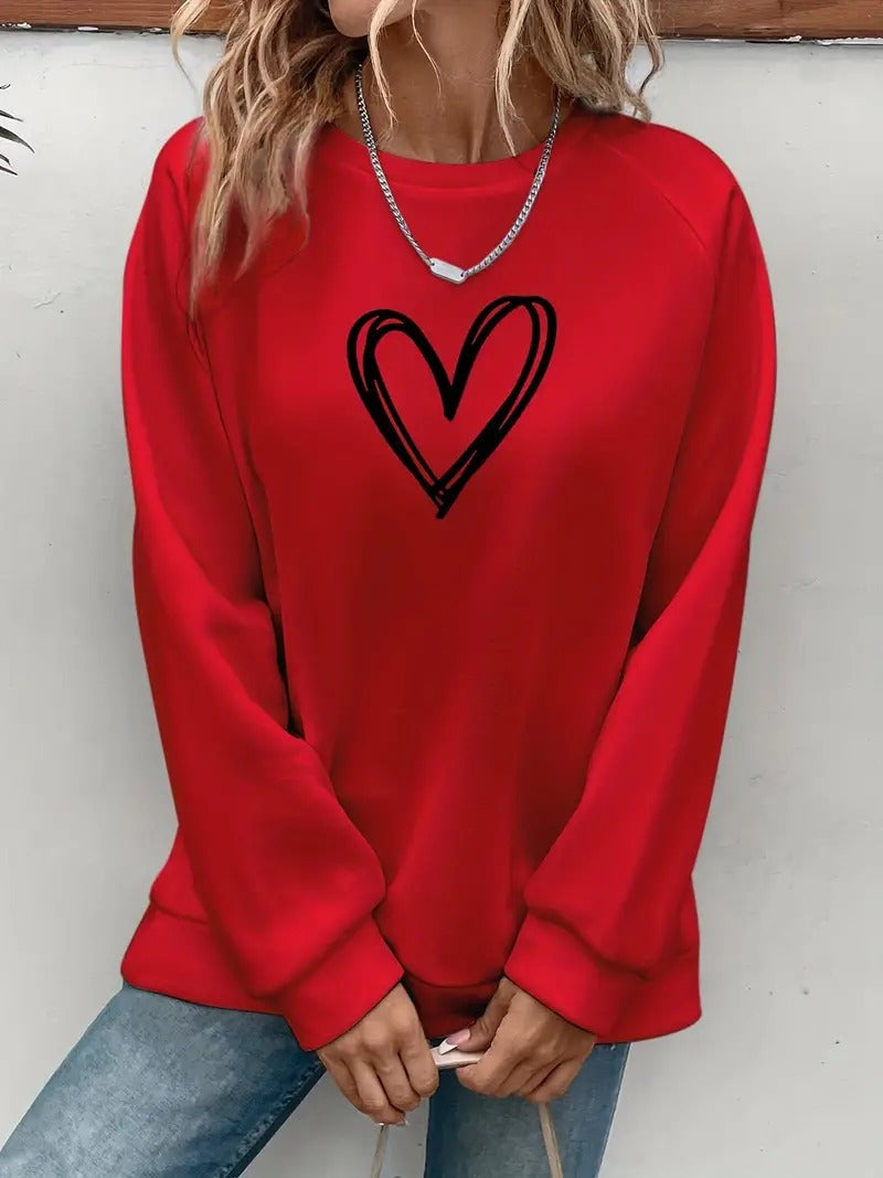 Enhanced Product Title: Heartzone Casual Sweatshirt with Heart Design - Stylish & Comfortable Women's Apparel

This title includes relevant keywords while maintaining clarity and appeal for potential customers.
