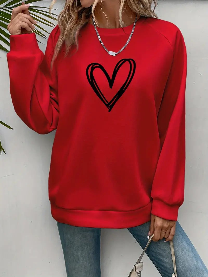Enhanced Product Title: Heartzone Casual Sweatshirt with Heart Design - Stylish & Comfortable Women's Apparel

This title includes relevant keywords while maintaining clarity and appeal for potential customers.