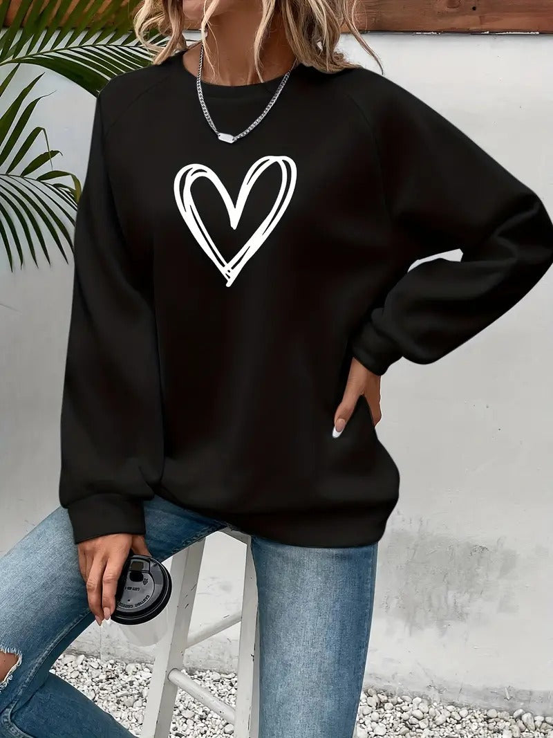 Enhanced Product Title: Heartzone Casual Sweatshirt with Heart Design - Stylish & Comfortable Women's Apparel

This title includes relevant keywords while maintaining clarity and appeal for potential customers.