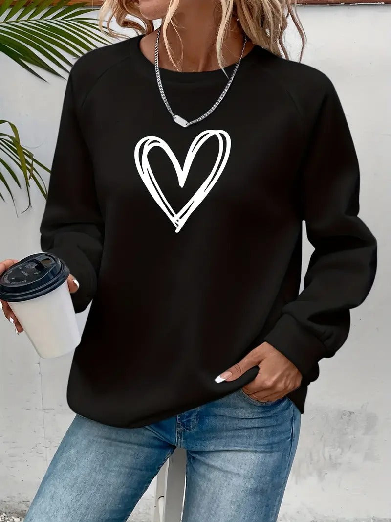 Enhanced Product Title: Heartzone Casual Sweatshirt with Heart Design - Stylish & Comfortable Women's Apparel

This title includes relevant keywords while maintaining clarity and appeal for potential customers.